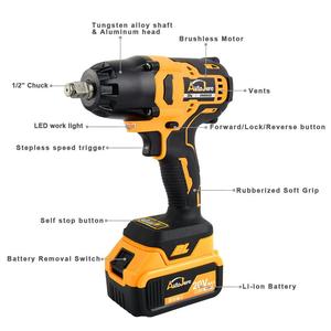 20V 21V có thể sạc lại không chổi than cầm tay công cụ điện pin không dây tác động khoan trình điều khiển - Product Image 2