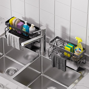 Égouttoir à torchons de cuisine, <span class=keywords><strong>support</strong></span> de rangement multifonctionnel pour éponges, pour évier, comptoir, extérieur, hôtel, restaurant, salon - Product Image 6