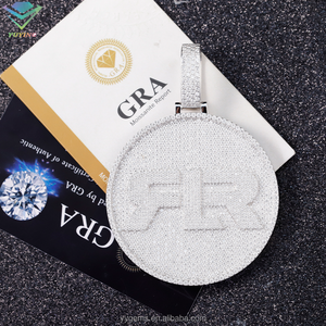 จี้เพชรโมอิสซาไนต์ VVS ชุบทองคำขาว S925 สไตล์ฮิปฮอปสุดหรู ประดับเพชรเต็มตัว สำหรับผู้ชาย - Product Image 2