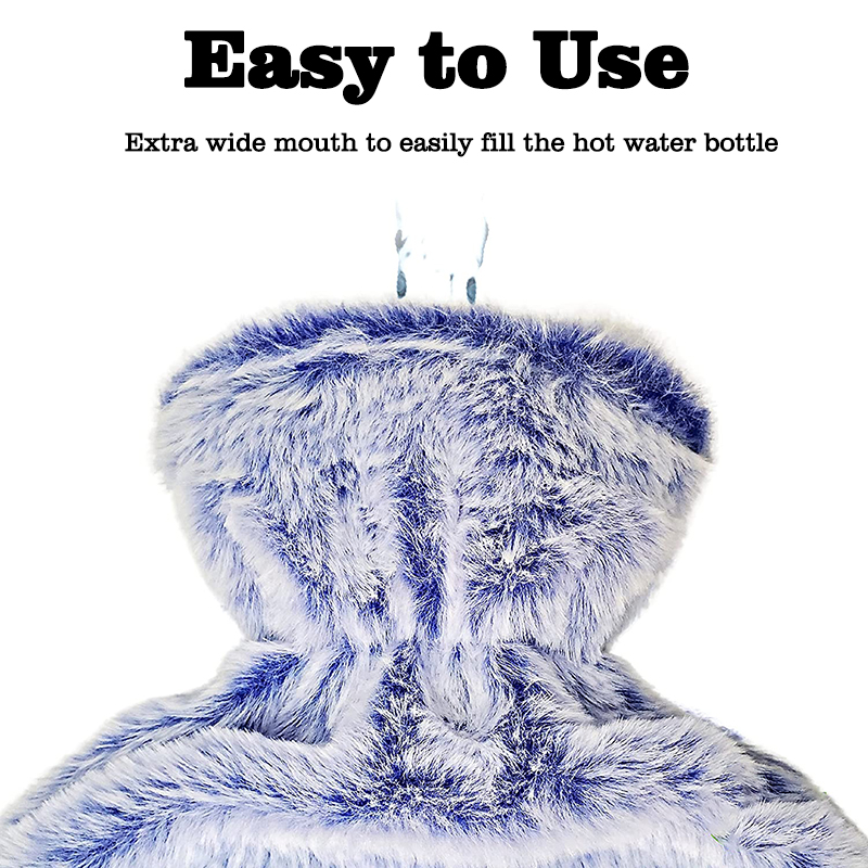 warmer rubber hot compress water bag faux fur hot water bottle cover and eye mask set