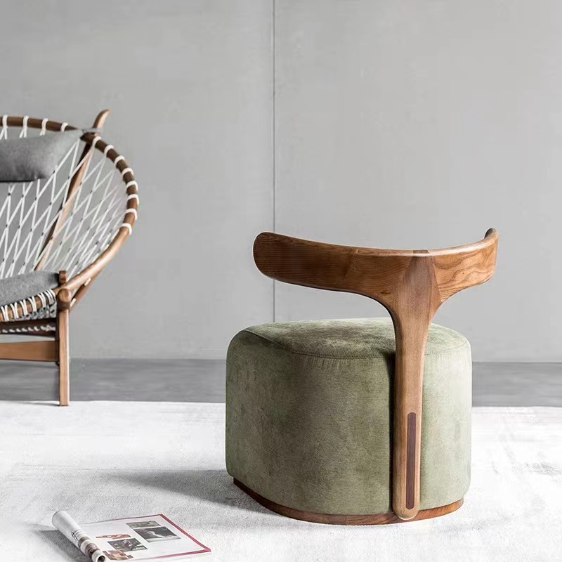 Wholesale solid oak wood restaurants hotel lounge chair modern home furniture leisure living room chairs