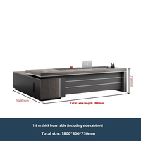 Yazhi Boss bureau Simple président moderne bureau exécutif société bureau en forme de L meubles commerciaux Table de bureau exécutif