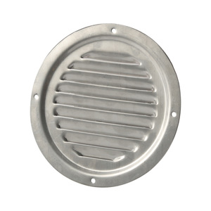 Couverture de ventilation ronde de 127 mm en acier inoxydable à persiennes pour bateau, camping-car, fixation par vis - Product Image 1