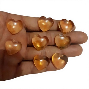 Cabujón de Citrino Natural en Forma de Corazón, Amarillo Dorado, para la Fabricación de Joyas al por Mayor - Product Image 1