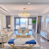 Lustre en cristal de luxe européen avec source de lumière LED, intensité réglable, garantie de 3 ans - Éclairage d'intérieur artistique