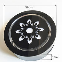 Vente en gros 12 pouces narguilé rond LED lampe Laser base narguilé shisha lumière LED tasse plate bouteille base LED