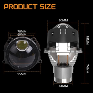 SANVI Laser Light 78W 6000K L70 PRO 3 Inch Bi-LED Projector Lens Headlights Super Bright 12V Car Lamp New Condition - Product Image 6