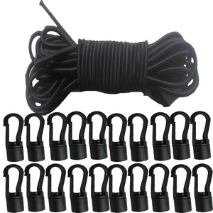Bungee Cord 15M With 20 J <b>Hooks</b> For Kayak Canoe <b>Boat</b> Outdoor Use PE Material - Product Image 5