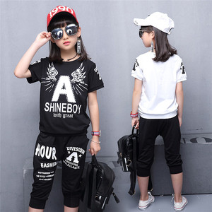 Conjunto de Ropa para Niñas con Camiseta de Manga Corta y Pantalones Cortos Infantiles con Estampado Divertido para Japonesas - Product Image 2
