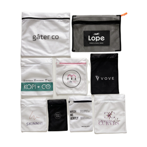 Impression personnalisée LOGO écologique grand sac <span class=keywords><strong>de</strong></span> <span class=keywords><strong>lavage</strong></span> en <span class=keywords><strong>filet</strong></span> délicat à petites mailles recyclées grand sac à linge suspendu pour <span class=keywords><strong>lingerie</strong></span> - Product Image 1