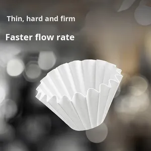 185mm pha cà phê đóng hộp lọc bán buôn tùy chỉnh dùng một lần giỏ cà phê Bộ lọc 1-4 cup Trắng lọc cà phê - Product Image 4