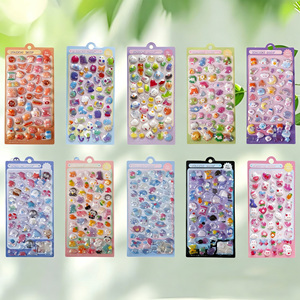 Autocollant 3D en relief imperméable pour enfants, motif dessin animé mignon, idéal pour la décoration de tasses et la décoration de la maternelle, imprimé offset - Product Image 2