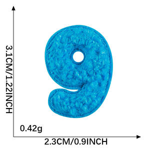 رقع حروف وأرقام صغيرة ملونة من الشنيل قابلة للكي على المناشف، تطريز أبجدي للملابس والقبعات وأعمال الحرف اليدوية - Product Image 6