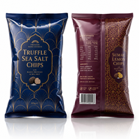 Sac à chips de pommes de terre mat avec logo personnalisé, sac de qualité alimentaire à fermeture thermique, barrière élevée, feuille d'aluminium, emballage pour en-cas croustillants