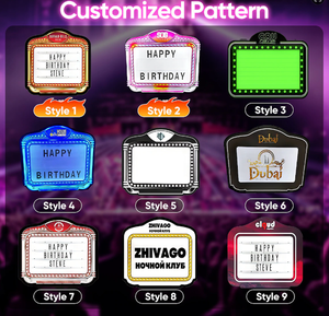 Chất lượng cao biểu tượng tùy chỉnh <span class=keywords><strong>led</strong></span> Letter <span class=keywords><strong>Board</strong></span> marquee Acrylic câu lạc bộ đêm chai trình bày với khung kim loại kỹ thuật số tin nhắn đăng - Product Image 5