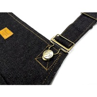 Tablier en jean personnalisé avec logo, usage commercial, sans manches, en toile de coton, pour la cuisine et le nettoyage