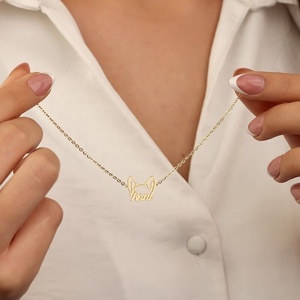 Bracelet personnalisé en acier inoxydable avec contour d'oreille de chien et nom, chaîne délicate dorée pour femme, cadeau bijou pour amoureux - Product Image 4