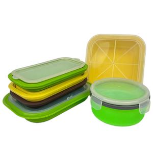 Fiambrera Bento <span class=keywords><strong>de</strong></span> silicona plegable sin BPA, contenedor <span class=keywords><strong>de</strong></span> almacenamiento <span class=keywords><strong>de</strong></span> alimentos amigable con el congelador con tapas plegables, productos <span class=keywords><strong>de</strong></span> <span class=keywords><strong>cocina</strong></span> - Product Image 1