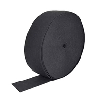 Bande élastique tricotée de 5 cm pour vêtements, 10 rouleaux MOQ, matériau polyester/nylon, noir/blanc, marque HB, logo personnalisé