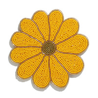Sous-verre perlé en feutre à motif floral, décoration de table pour café, thé et repas