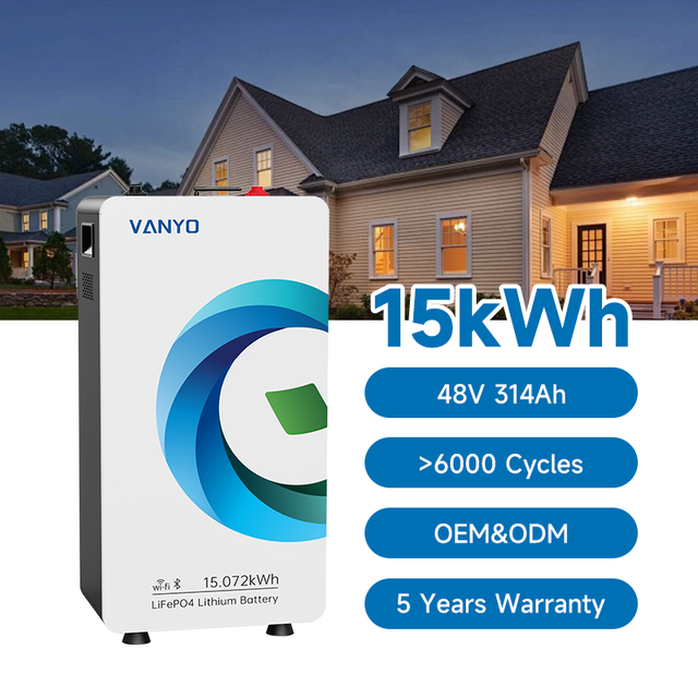 Storage System 15kw Lithium Battery Power Wall 51.2V 48V 100ah 200ah 314ah Solar Lifepo4 Battery for Household Energy