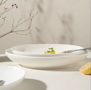 Nested Oval Deep <b>Ceramic</b> Plate Multi Size <b>Egg</b> Shape Soup Fish Dish Premium Hotel Wedding Banquet Custom Logo Bulk Wholesale - Product Image 6