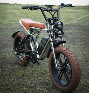 Vélo électrique tout-terrain à pneus larges de 20 pouces pour suspension double, moteur sans balais de 500 W, cadre en aluminium au lithium, frein à disque hydraulique - Product Image 5