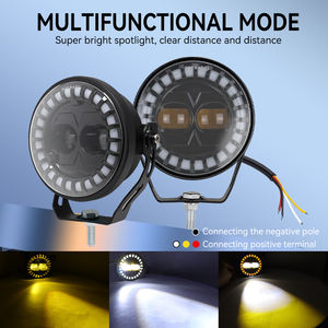 ไฟสปอร์ตไลท์ LED สำหรับมอเตอร์ไซค์  ทรงพลัง  ไฟขับขี่ ไฟทำงาน  พร้อมวงแหวน Halo สำหรับมอเตอร์ไซค์ รถจี๊ป รถบรรทุก SUV ATV UTV รุ่น MO-215 รับประกัน 2 ปี - Product Image 4