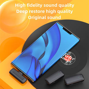 Microphone Lavalier sans fil Xtuga J13 Plug & Play pour réduction de bruit Android Microphone sans fil 2.4g avec étui de charge - Product Image 5