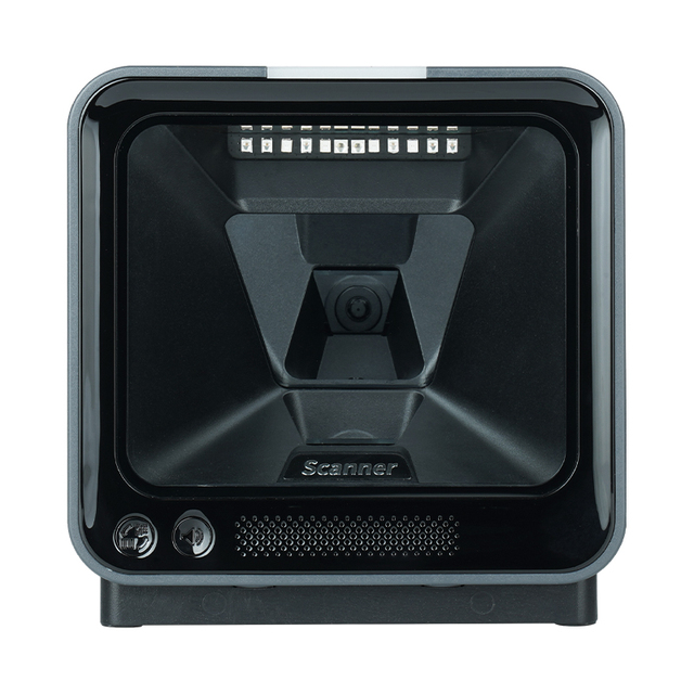 Hands-Free 2D QR Barcode Scanner, BIS Certification Omnidirectional Desktop Automatic Barcode Reader for Supermarket