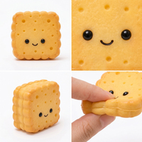 Jouet Squishy en Silicone Kawaii en Forme de Gâteau et Biscuit, Anti-Stress à Remontée Lente, Jouets à Presser, Vente en Gros OEM, Cadeau Promotionnel