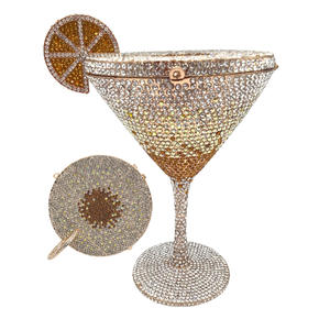 Sac à main tendance 2025 pour femmes, pochette en strass <span class=keywords><strong>Martini</strong></span>, nouveau gobelet à cocktail, sac à main de soirée incrusté de diamants - Product Image 2