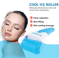 Ce rouleau de glace Dermaroller médical approuvé Logo personnalisé Système de refroidissement de la peau du corps Blanchiment du visage Anti-rides ZA Cernes