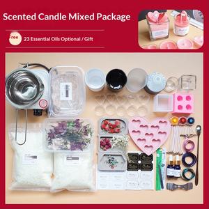 <span class=keywords><strong>Kit</strong></span> DIY de fabrication de bougies, sac de matériaux d'aromathérapie, ensemble d'outils de mélange en coton et cire de soja, modèle de Noël Chine - Product Image 6