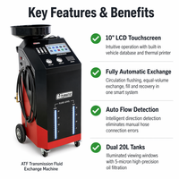 Machine de vidange et de remplacement de liquide de transmission automatique GATmatic GT8000 Pro 10'' LCD entièrement automatique avec imprimante