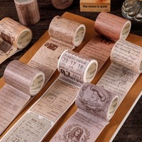 Ruban Washi Série Rétro Européenne et Américaine, Autocollants Décoratifs Créatifs pour Journal, Matériaux de Scrapbooking et de Bricolage