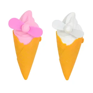 Ice Cream Shape Mini Fan Handheld Portable Travel Fan with 3 Adjustable Speeds for Kids Summer Gifts