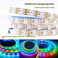 Bande lumineuse LED RGB 12V WS2815, carte nue, IP20, haute luminosité, pour décoration de chambre, de salle de jeu et de fête
