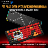 Clavier optique F99 avec rétroéclairage RGB, clavier mécanique pour jeux, 97 touches, USB filaire, faible latence, pour bureau, ordinateur de bureau, joueur