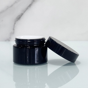 Envases de Vidrio Negro de Lujo para Cosméticos, Crema Nutritiva Antienvejecimiento para el Cuidado de la Piel, Frascos Vacíos con Tapa Dorada de 10g 20g 30g 50g - Product Image 3