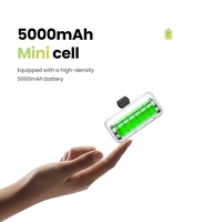 UGREEN Chargeur portable pour iPhone 15, banque d'alimentation 5000mAh avec connecteur USB C intégré, chargeur rapide 22.5W avec support