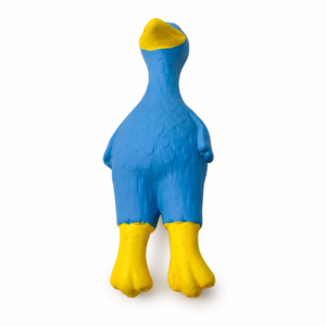 Jouet interactif pour chien en <span class=keywords><strong>latex</strong></span> naturel, en forme de <span class=keywords><strong>dodo</strong></span> bleu à col long, qui couine, amusant pour chiot, à mâcher et à jouer, vente en gros, OEM - Product Image 1
