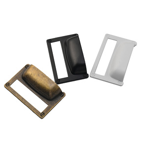 B-449 Zinc Alloy <b>Drawer</b> Handle Rectangle Vintage Antique Bronze Black White Durable - Product Image 5