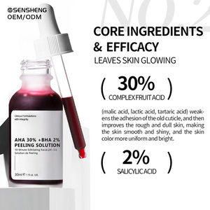 Solución Exfoliante con Ácido Frutal <span class=keywords><strong>AHA</strong></span> <span class=keywords><strong>30</strong></span>% + <span class=keywords><strong>BHA</strong></span> <span class=keywords><strong>2</strong></span>% 30mL, Sérum Facial, Eliminador de Puntos Negros, Reparación del Acné, Cuidado de la Piel Anti-Acné - Product Image 1