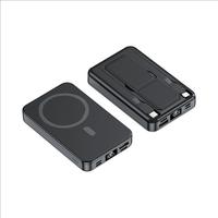Batterie externe magnétique, chargeur portable sans fil 10000mAh avec charge rapide USB-C 20W, support pliable, batterie externe magnétique