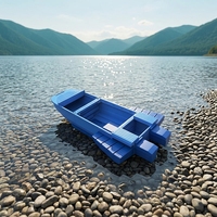 Bateau modulaire pliable en PE pour l'inspection des bassins et le sauvetage en eaux vives, transportable sur toit de voiture, anti-rayures, faible résistance au vent