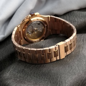 Nuevo Reloj Mecánico Automático Ovalado Unisex de Oro Rosa Premium Personalizado, Reloj de Pulsera de Acero Inoxidable a Prueba de Agua, Reloj de Lujo para Negocios - Product Image 5