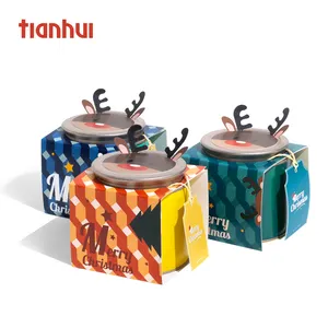 Tianhuiカスタマイズされた段ボールのブリキ缶と二重蓋のお茶は、コーヒーパウダーの環境にやさしい包装ができます