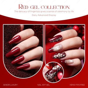 เจลทาเล็บสีแดงคอลเลคชั่นปีใหม่และวันวาเลนไทน์ JTING 48 สี  ยาทาเล็บเจลสีแดง ปราศจากสาร TPO และ Hema รับผลิตแบบ OEM ODM  ขวดเจลยูวี - Product Image 6