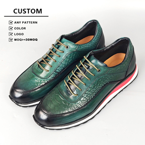 Chaussures en cuir décontractées pour hommes multicolores, nouveau style, mode, élégantes, de haute qualité, chaussures de ville en cuir véritable - Product Image 4